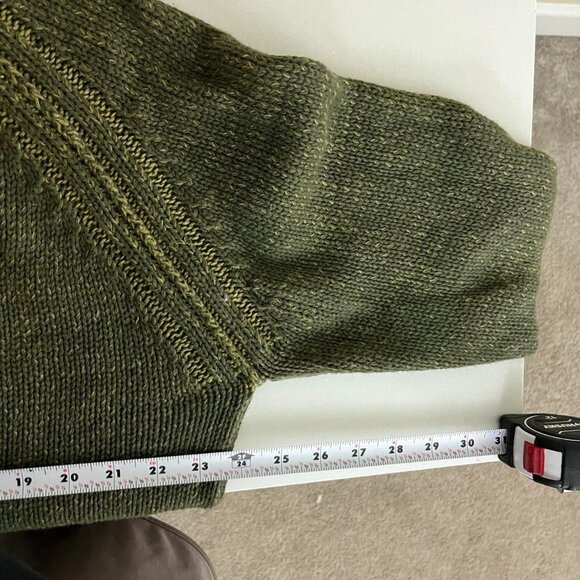 green chunky knit sweater earth tone essential basic skate grunge - Picture 7 of 8